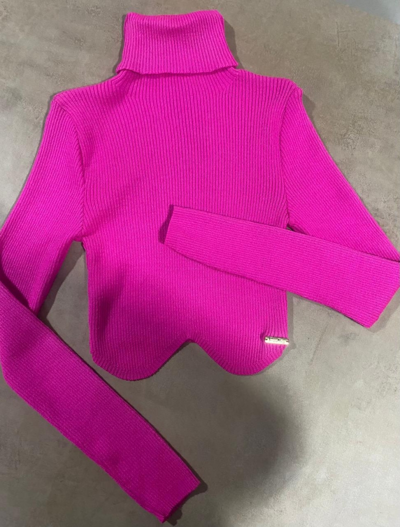 CROOPED EM FIO CANELADO FEELING PINK   M