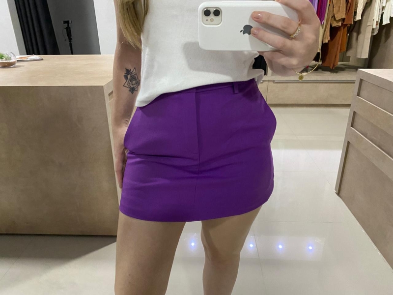 SHORTS SAIA ALFAIATARIA MURAU ROXO 36