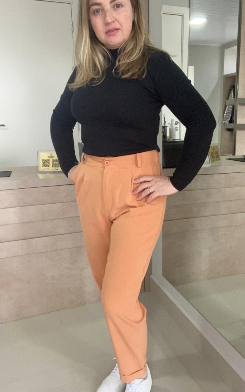 CALÇA ALFAIATARIA BIAMAR BARRA ITALIANA CENOURA M